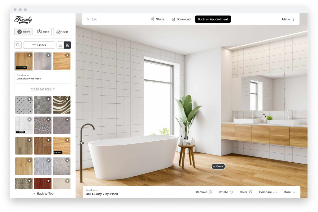 Desktop UI Main With browser bar - Family Floors